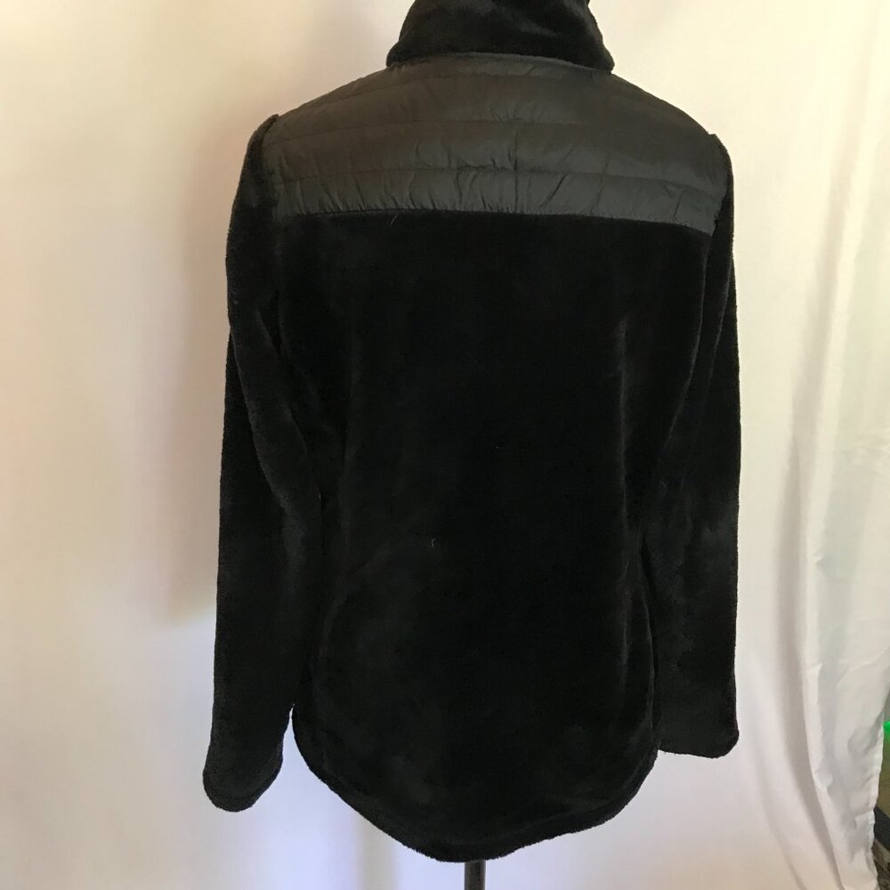 32 Degrees Quilted and plush full zippered jacket with pockets, black size Small - Picture 4 of 12